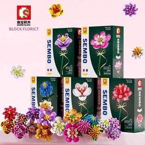 Конструктор SEMBO Цветы 14 видов